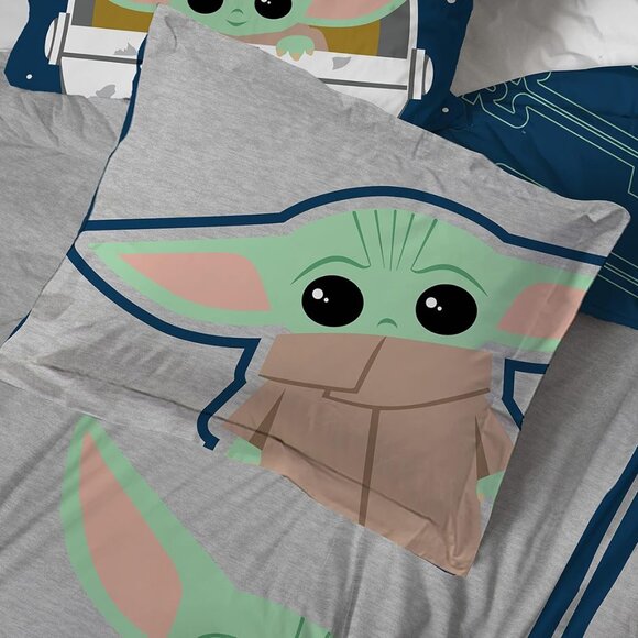Star Wars Mandalorian Hello Grogu 6 Piece Twin Comforter SET - Picture 5 of 5
